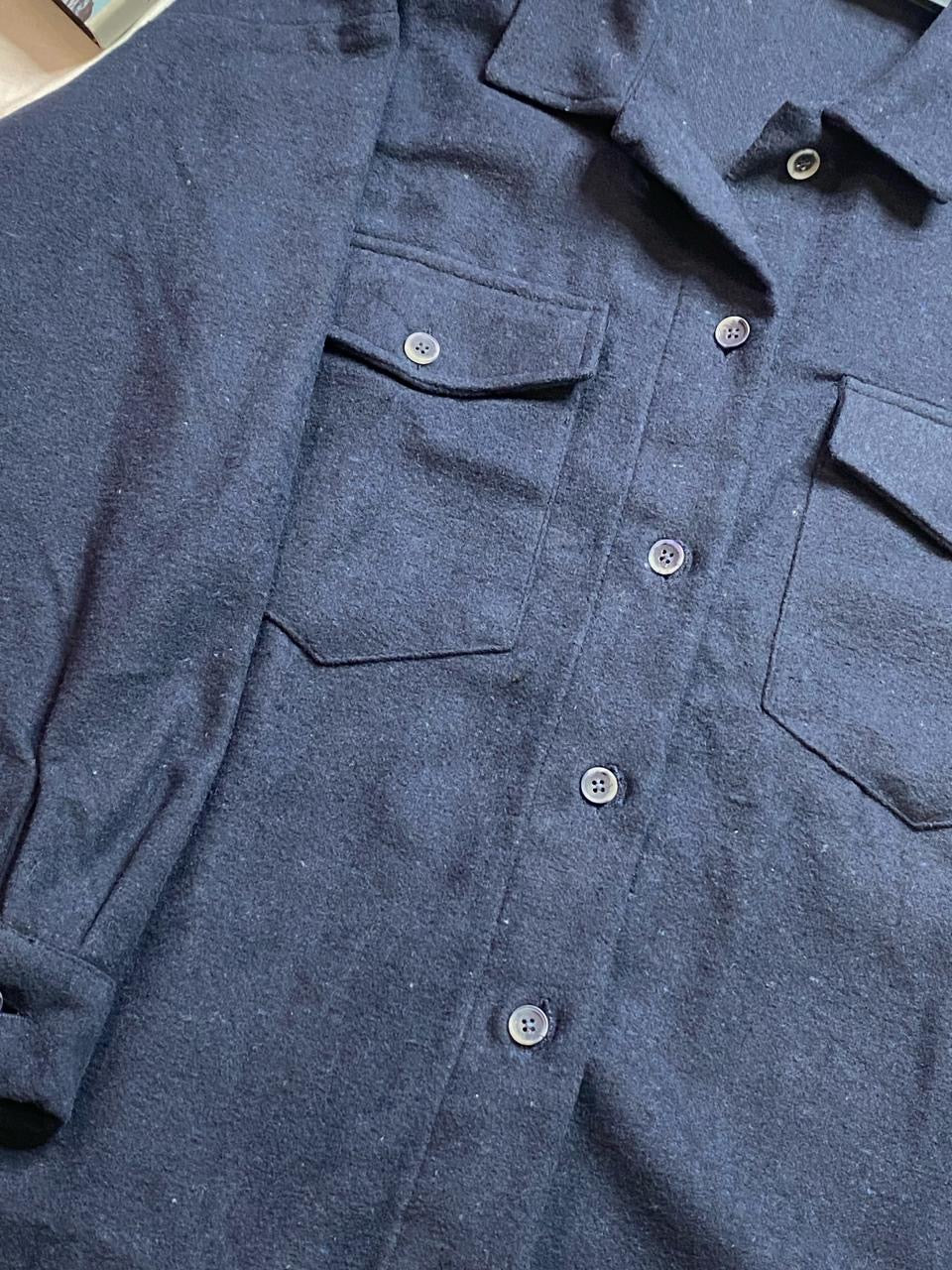 Navy Blue Shirt Jacket