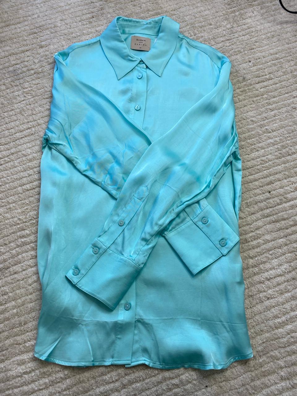 Turquoise Satin Chemise