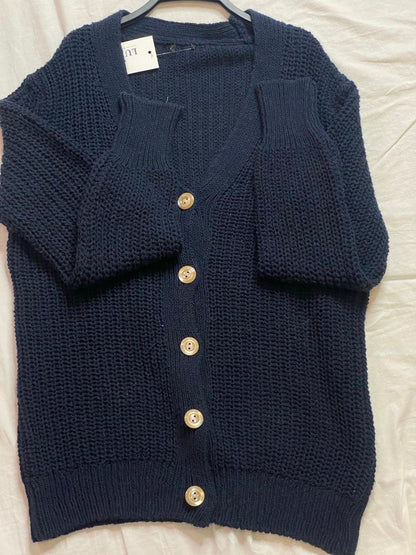 Navy Blue Trico Jacket