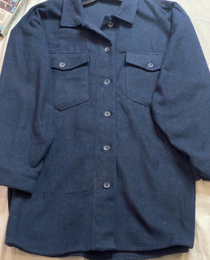 Navy Blue Shirt Jacket