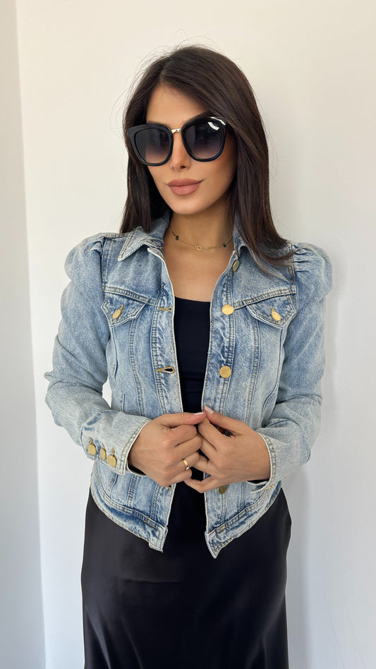 Jeans Jacket with golden bottons