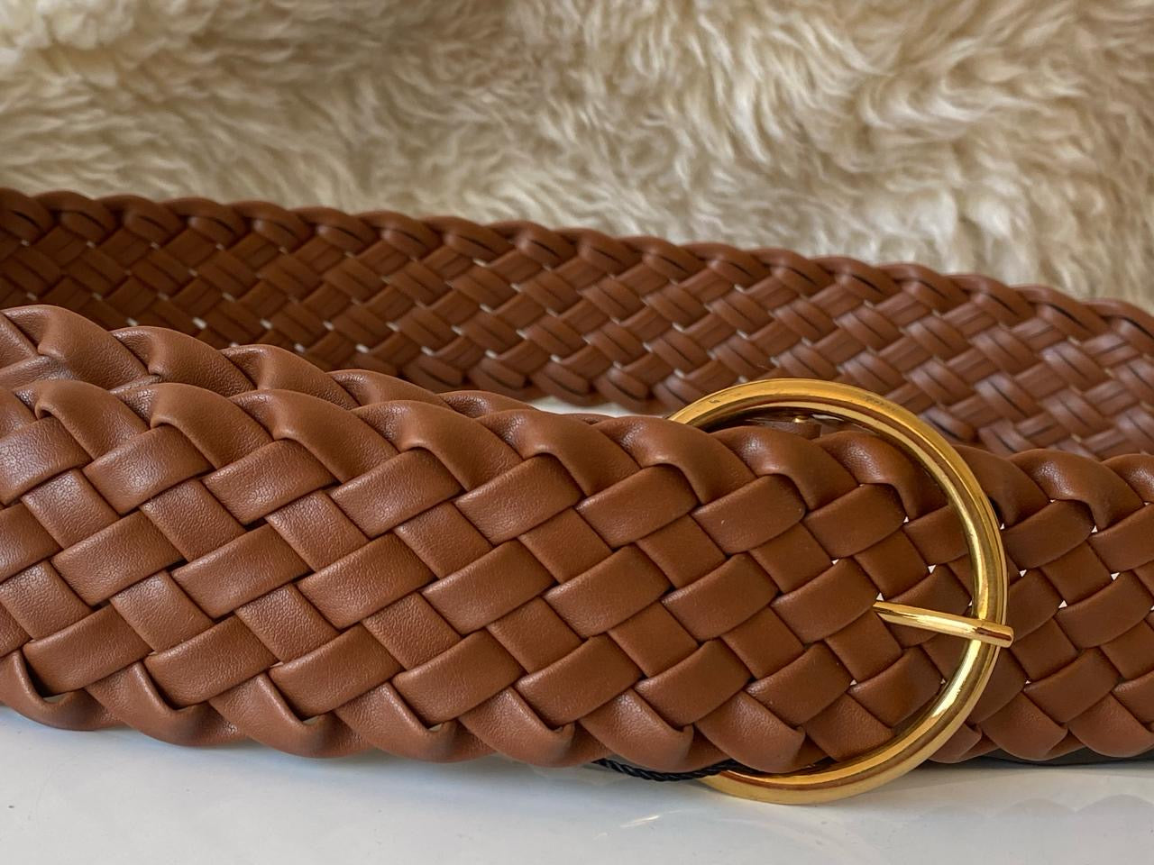 Thick Brown Braid Belt