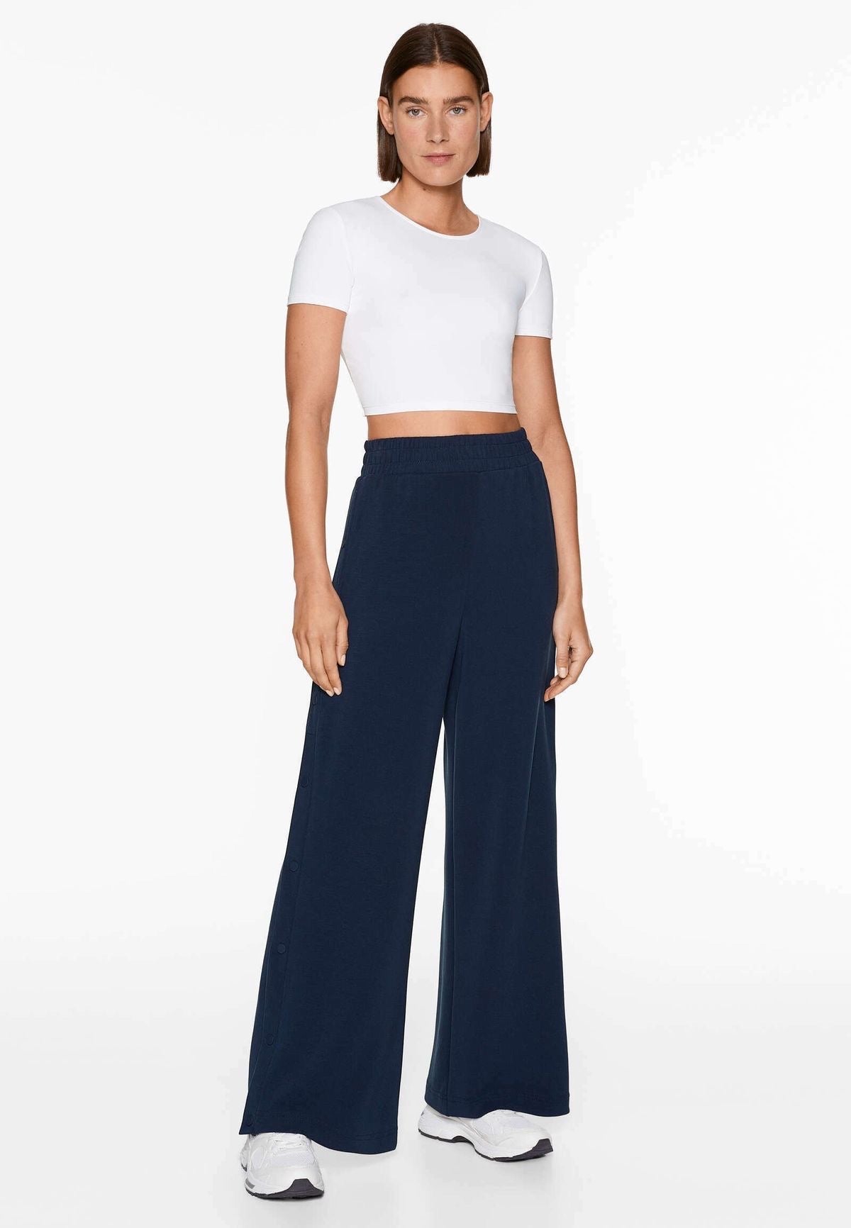 blue cotton lycra pants