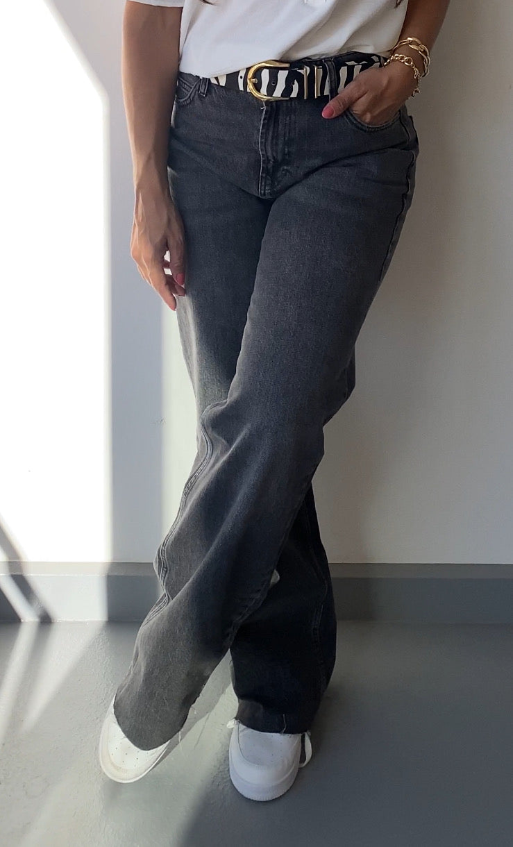 Dark Grey Wide Jeans