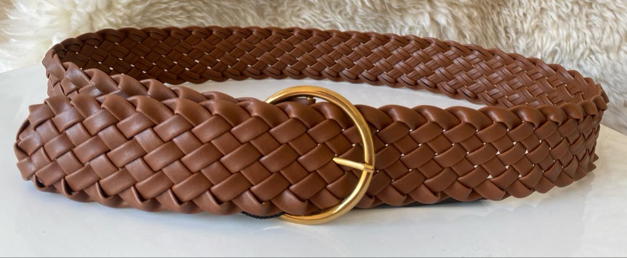 Thick Brown Braid Belt