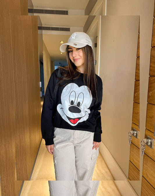 Black Micky Mouse Sweater