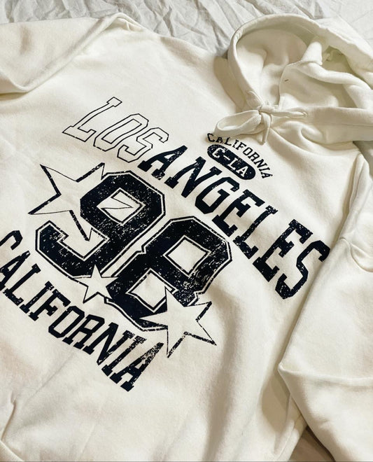 Los Angeles White Hoodie