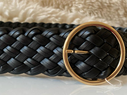 Thick Black Braid Belt