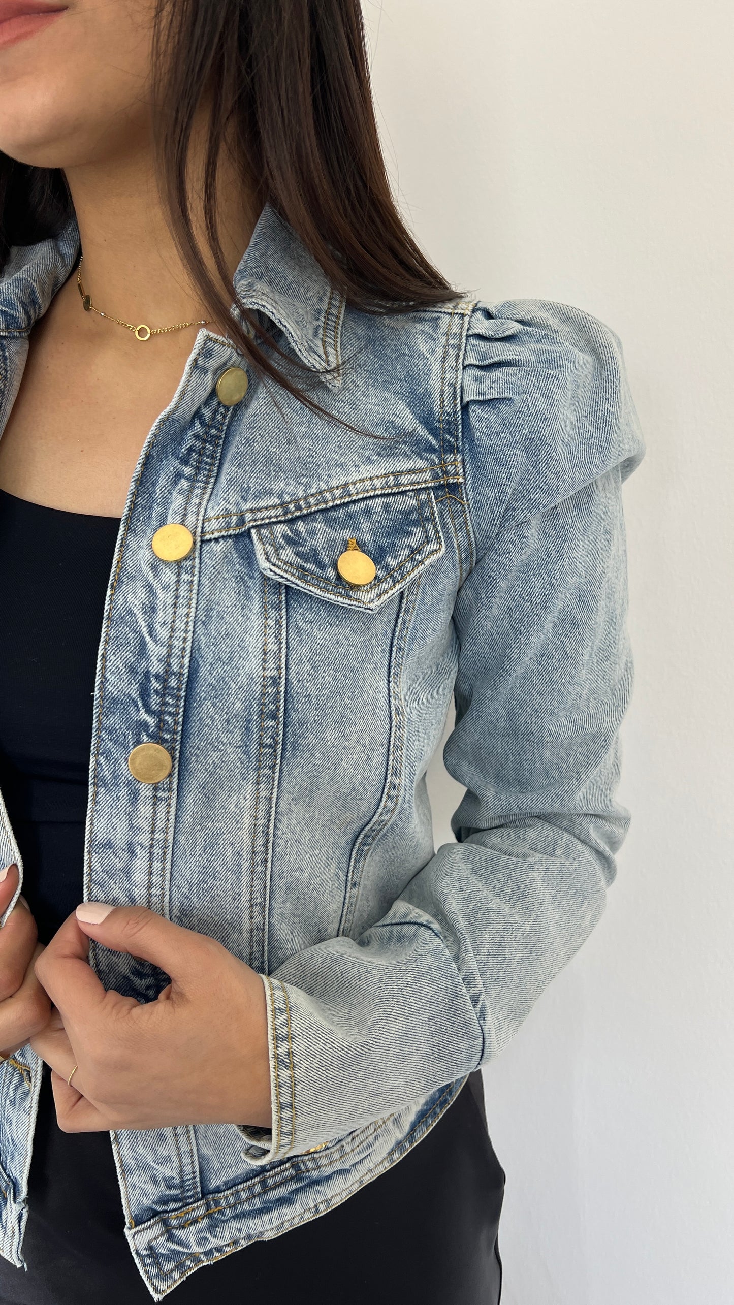 Jeans Jacket with golden bottons