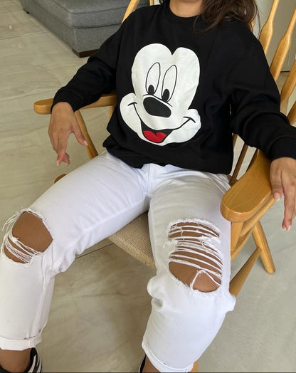 Black Micky Mouse Sweater