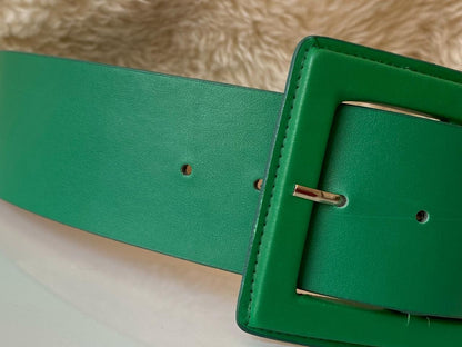 Thick Green Square Belt