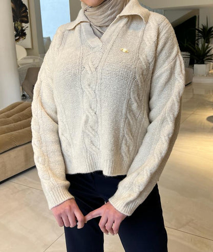 Polo Beige Wool Blouse