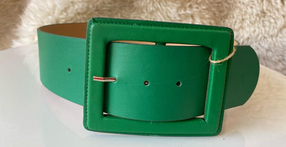 Thick Green Square Belt