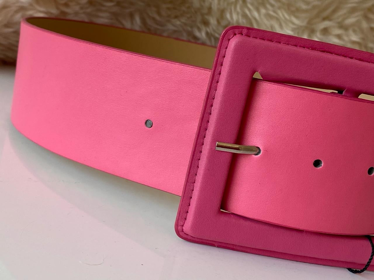 Thick Pink Square Belt