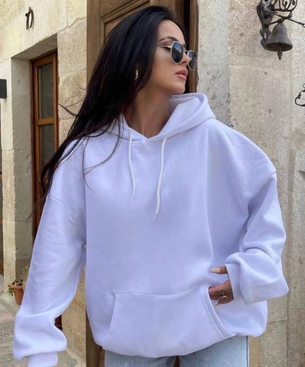 White Basic Hoodie