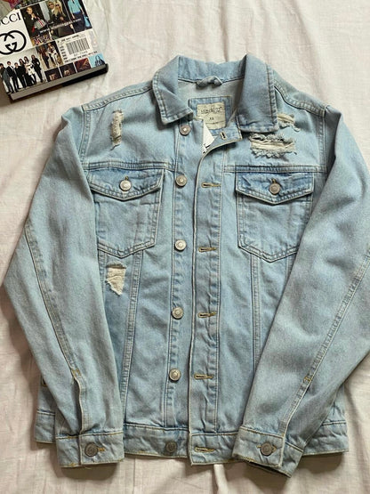 Destroyed Light Jeans Jacket