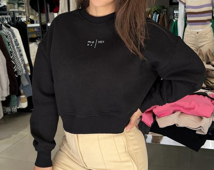 Black Cropped Sweater