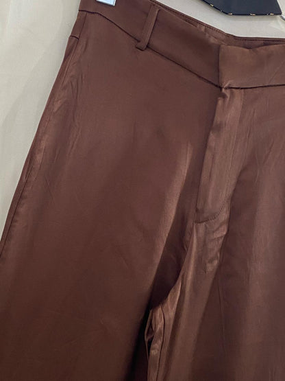 Brown Satin Pant