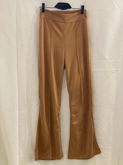 Caramel Velvet Flare Pant