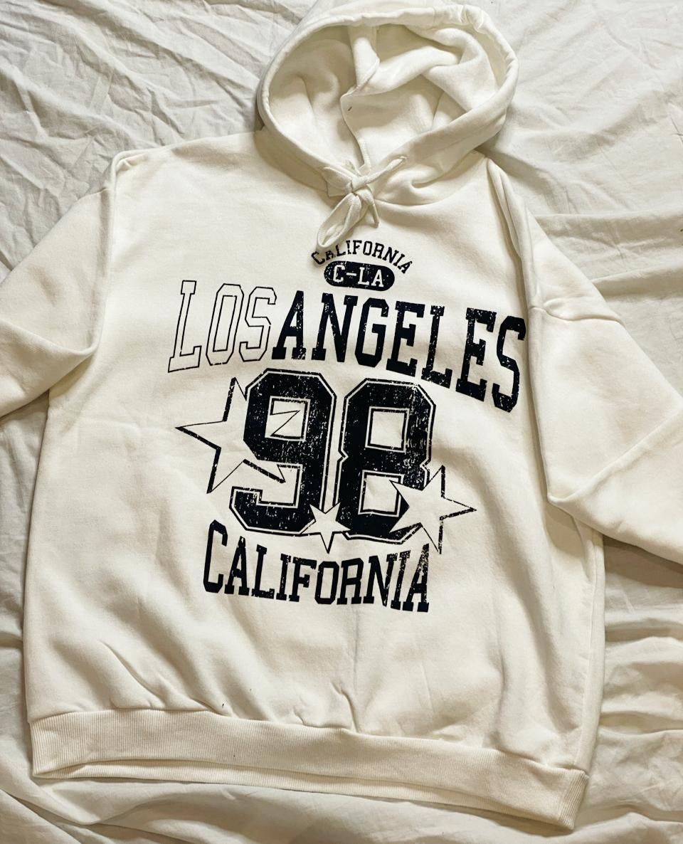 Los Angeles White Hoodie